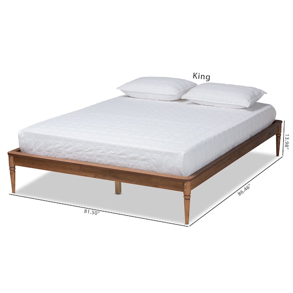 Tallis Traditional Walnut Brown Finished Wood King Size Bed Frame
